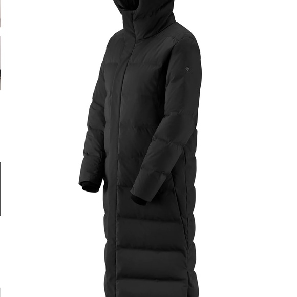 Scandinavian Edition Black Extra Long Puffer Coat - Picture 5 of 5